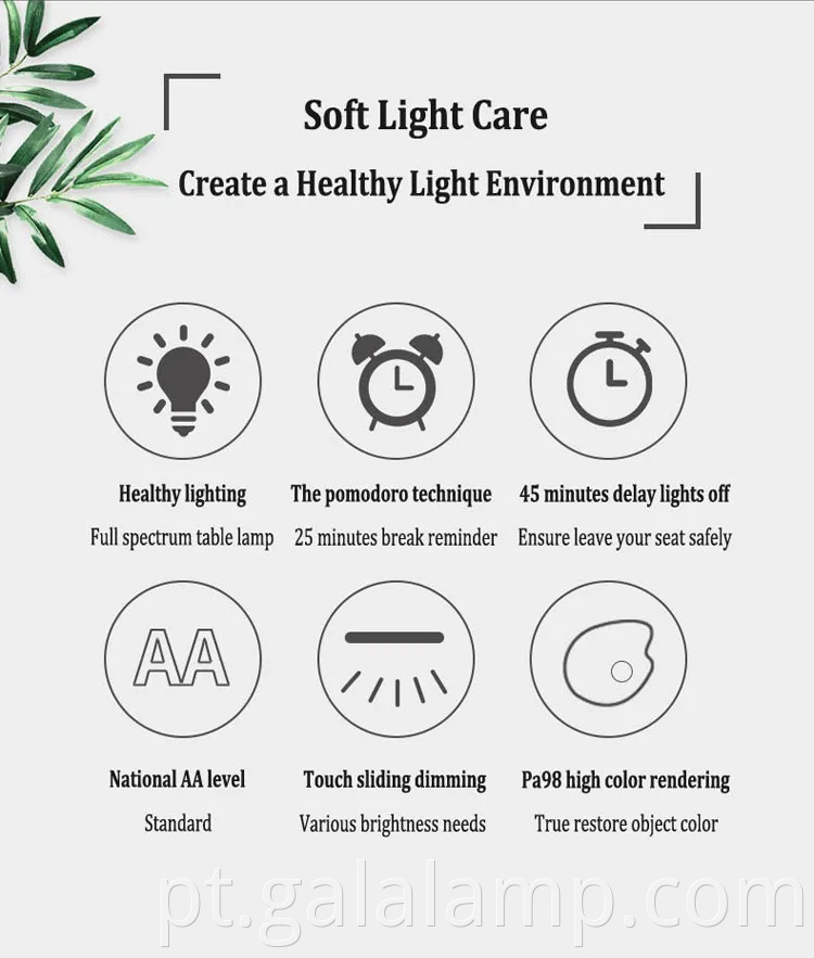 Lâmpada de toque de bloqueio de luz azul brilhante para crianças 'quartos